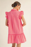 Pink Stripe Layered Dress G15662