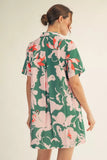 Jade Print Tropical Floral Dress H50262