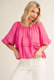 Fuchsia Top w/ Elastic Waist H50230