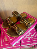 Corky’s Hey Hottie Sandal- Cognac Crinkle