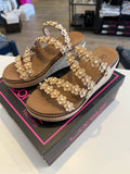 Corky’s Let’s Be Friends Wedge-Raffia