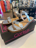 Corky’s Round of Applause Sandal- Silver Mirror Metallic