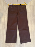 SOPHIA CURVY SUPER STRAIGHT ANKLE DENIM- SaddleBrown