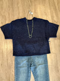 LOFTY ELBOW SLV CREW NK SWEATER- Nightfall