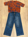 ELBOW SLV CREW NECK SWEATER- Maple