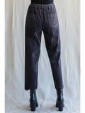 Charcoal Corduroy Belted Drawstring Pants