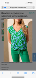 SLVLESS V NECK TOP W/RUCHING