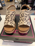 Corky’s K Bye Wedge- Tan Sparkle Leopard