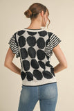 Polka Dot/Stripe Knit Top H41173