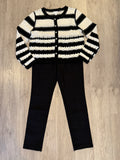 FLATTEN IT PULL ON ANKLE PANT W/BK SEAM- Black