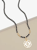 Traveling Pendant Matte Bead Necklace