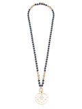 Traveling Pendant Matte Bead Necklace