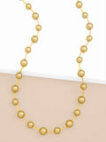 Alternating Beaded Long Necklace with Tube Spacers