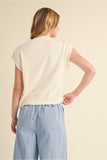 Ivory Solid Knit Mock Neck Top