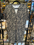 KNIT DRESS W/ SLV DTL- Black