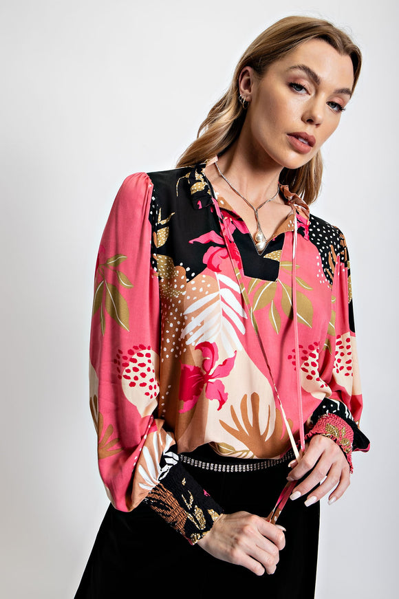 Flamingo Printed Blouse