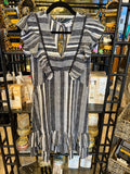 DRESS W/ FRILL AND TRIMS