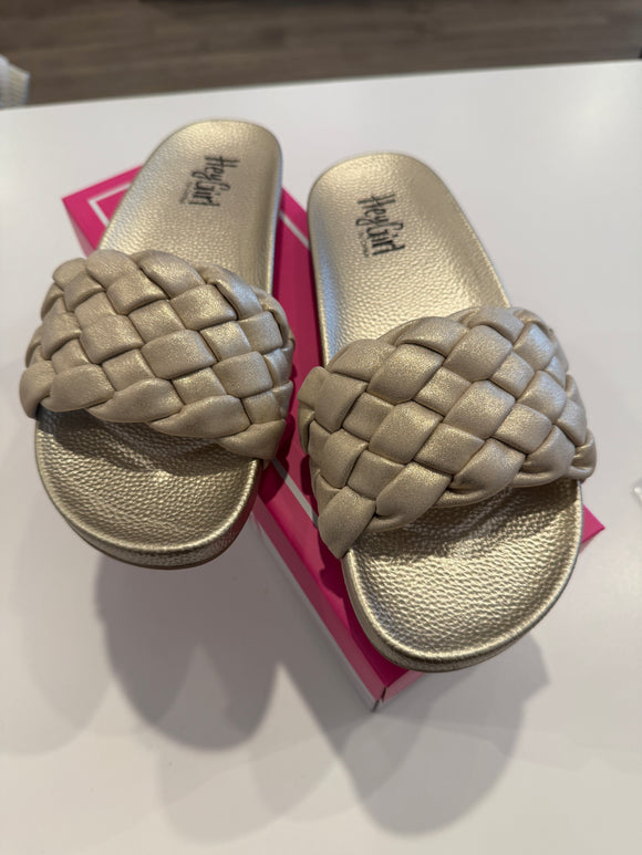 Corky’s Extra Sandal- Washed Gold Metallic