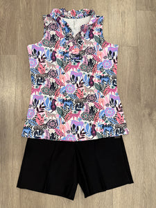 Lulu-B Ruffle V-Neck Tank