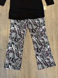 Lulu-B 29” Inseam Pant-Black/Pink