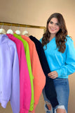 Lavender Hooded Quarter Zip Pullover