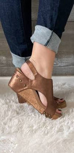 Corky’s Carley Wedges- Antique Bronze