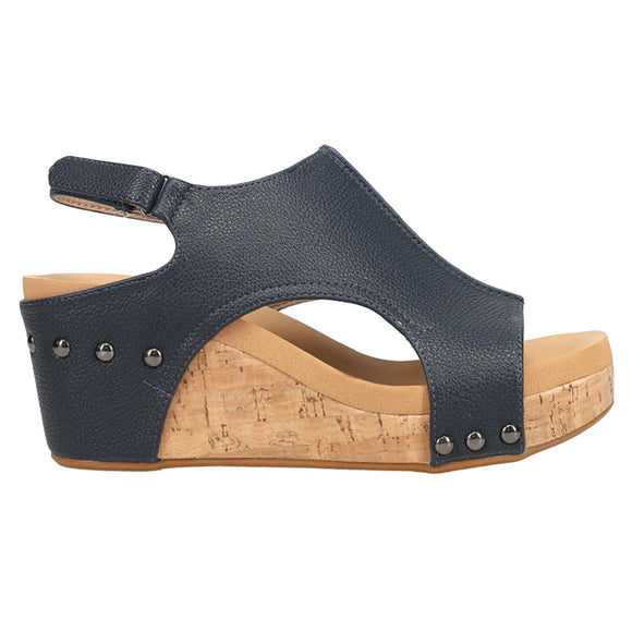 Corky’s Carley Wedges- Navy