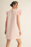 Pink Tweed Shift Dress G13257