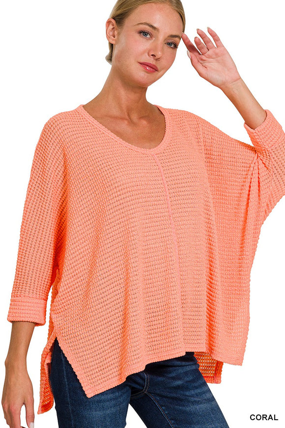 Coral Jacquard Sweater