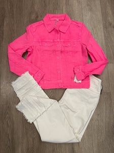 Bright Hot Pink Linen Jacket