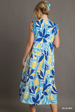 Blue Mix Tiered Maxi Dress