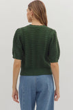 Pine Knit Pattern Sweater T27848