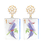 Mahjong Earrings - Bam Bird