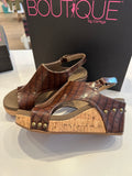 Corky’s Carley Brown Croco Sandals