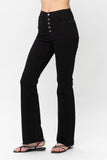HW Button Fly Raw Hem Bootcut