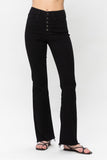 HW Button Fly Raw Hem Bootcut