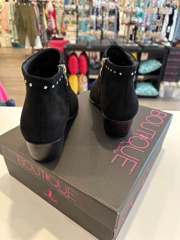 Corky’s Black Suede Casanova Booties