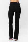 HW Button Fly Raw Hem Bootcut