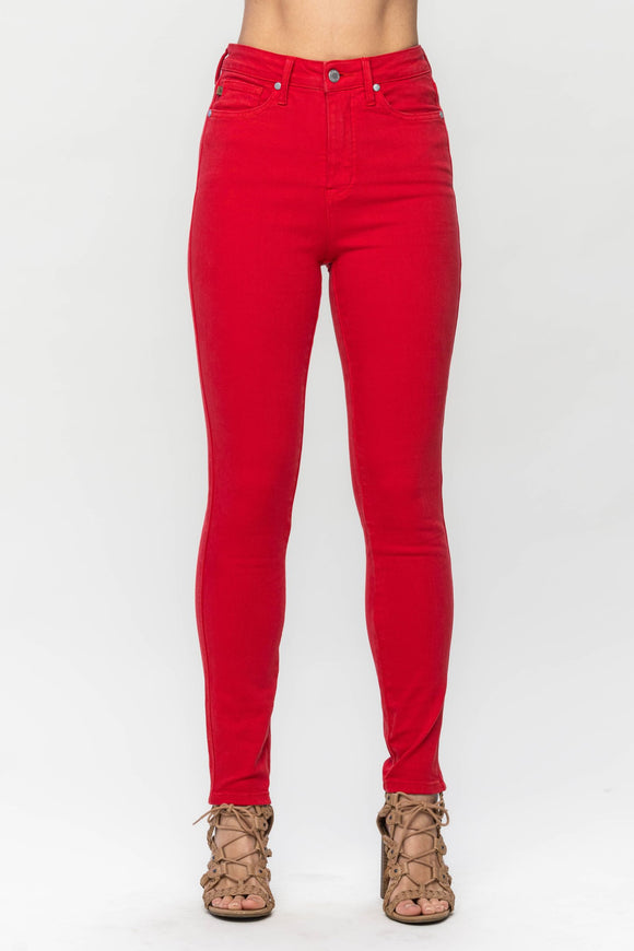 Red Tummy Control Judy Blue Jeans