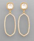 Rhinestone Post Earrings