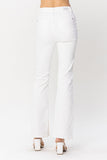 MIDRISE PURE WHITE WITH HEM SLIT BOOTCUT