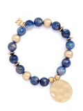Iridescent Bead Charm Bracelet