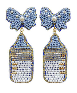 Baby Bottle Bead Earrings
