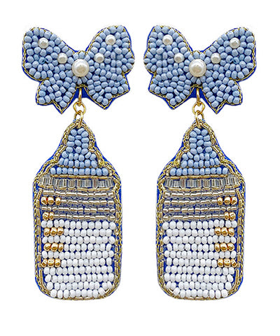 Baby Bottle Bead Earrings