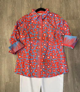 Leopard Button Up Top