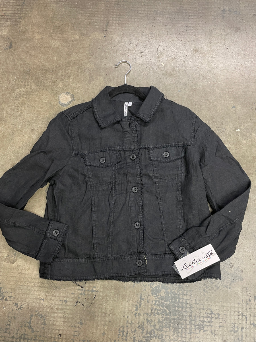 Black Linen Jacket – Simply Chic Monogram Boutique Rockingham