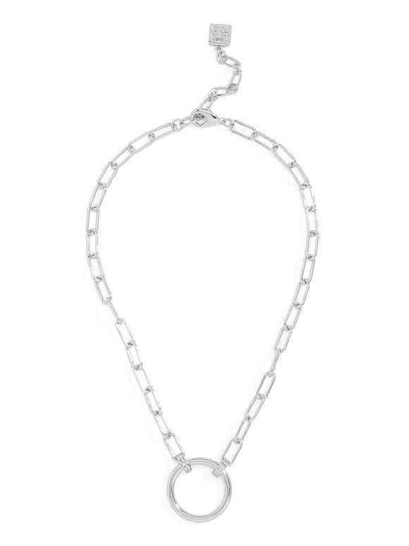 Circle Charm Link Collar Necklace