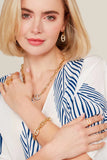 Pavé Mariner Link Paperclip Collar Necklace