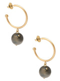 Iridescent Bead Hoop Earring