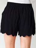 Scallop Hem Shorts